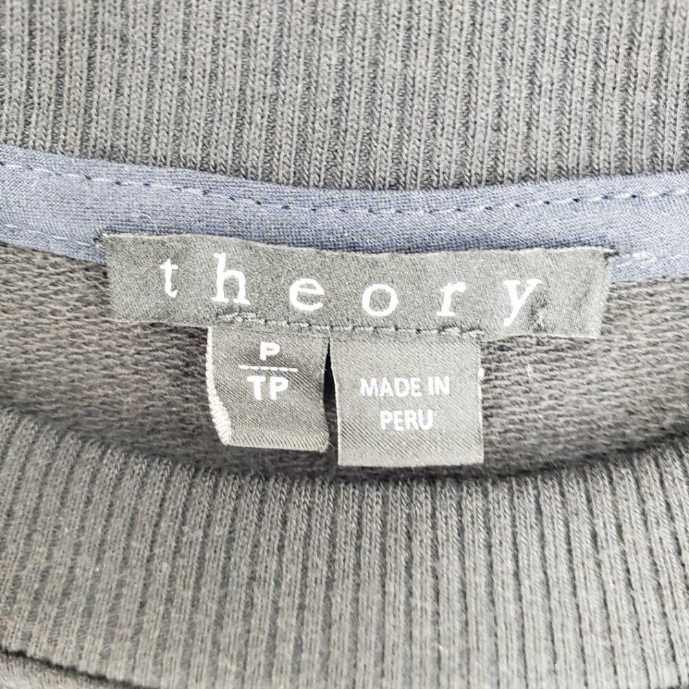 Theory High Low Split Hem Pullover Sweatshirt Top… - image 2